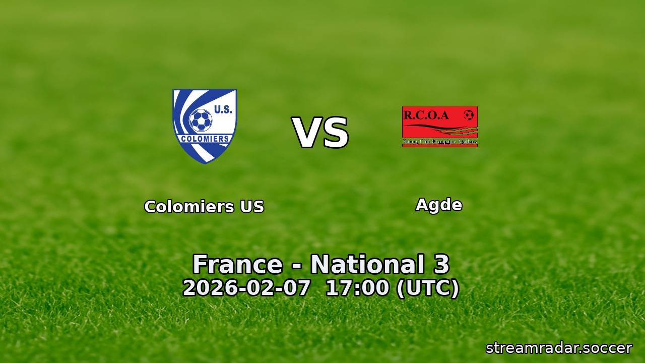 Colomiers US vs Agde