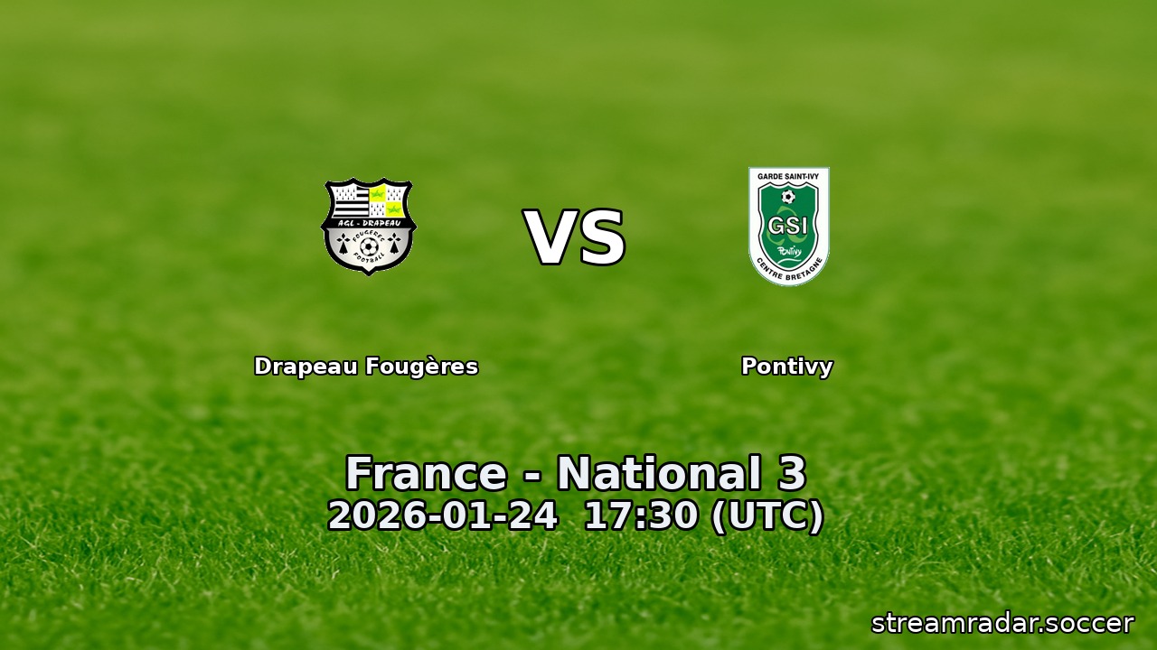 Drapeau Fougères vs Pontivy