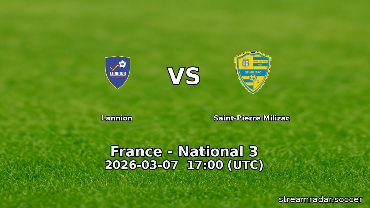 Lannion vs Saint-Pierre Milizac