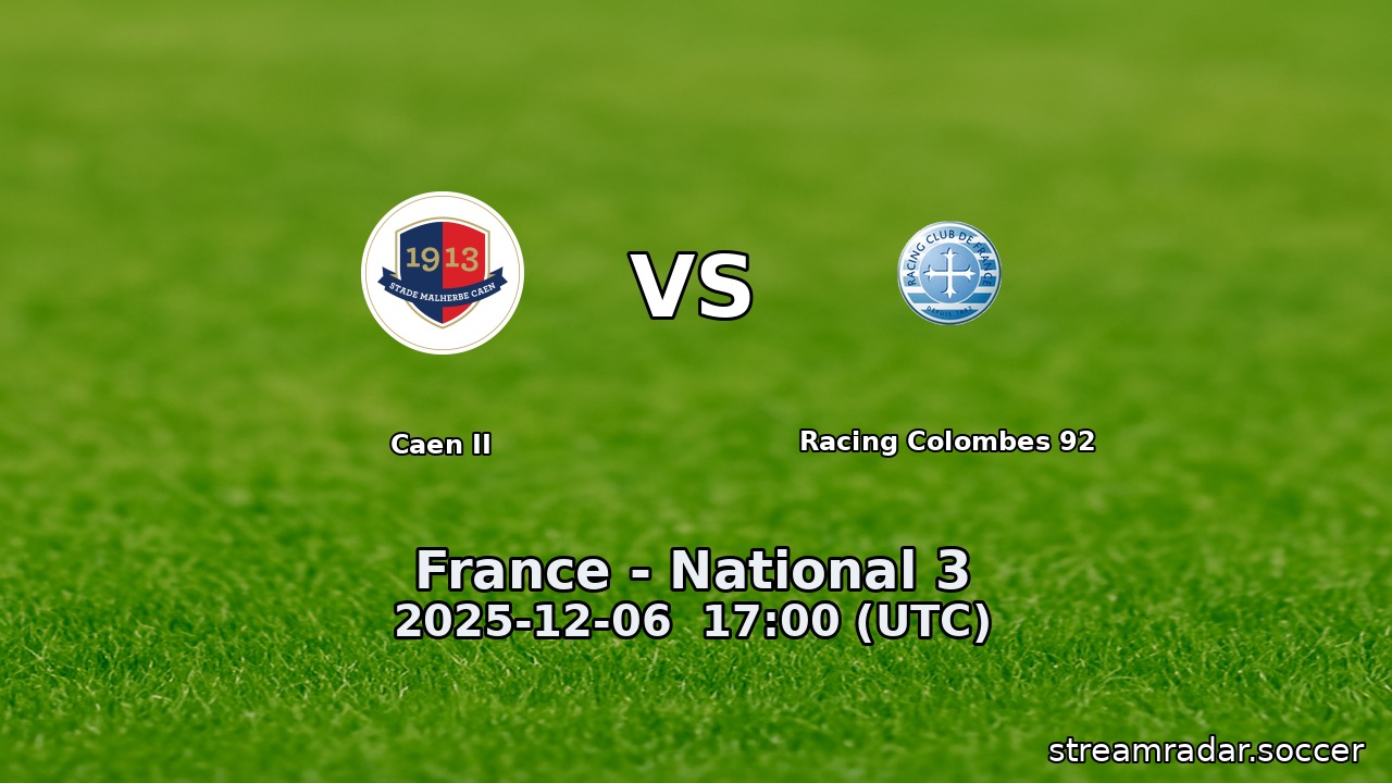 Caen II vs Racing Colombes 92