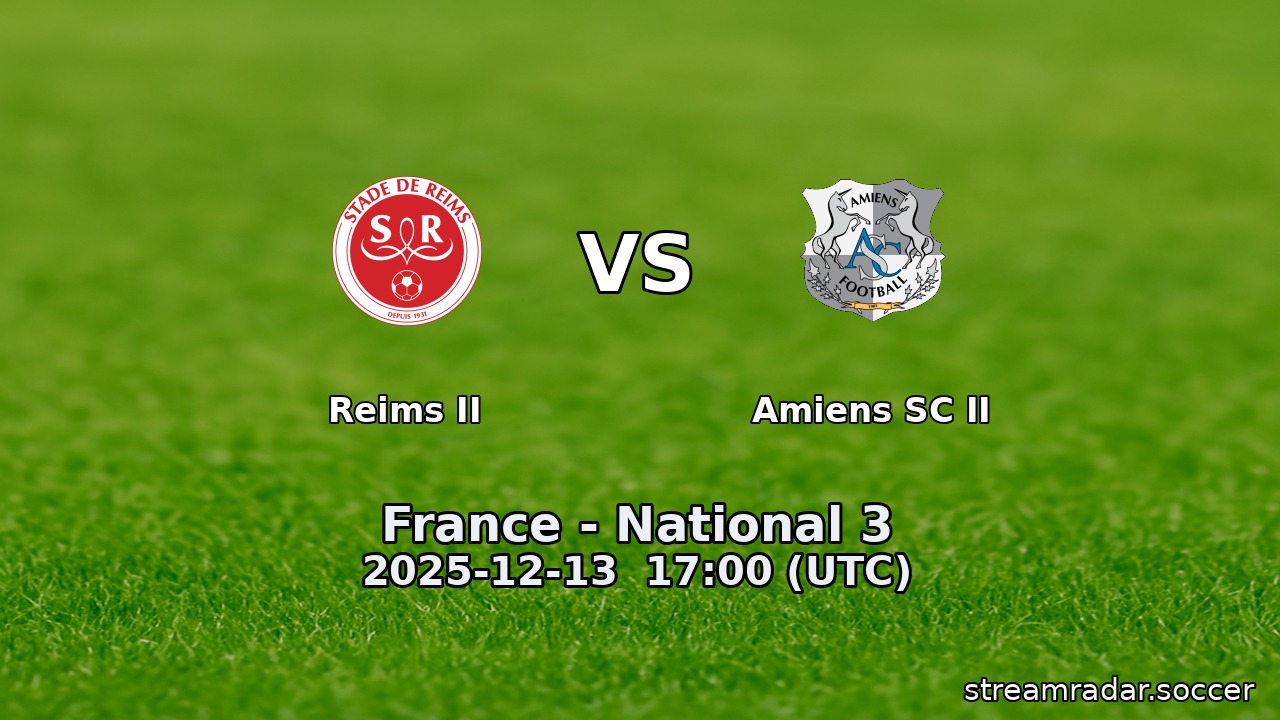 Reims II vs Amiens SC II