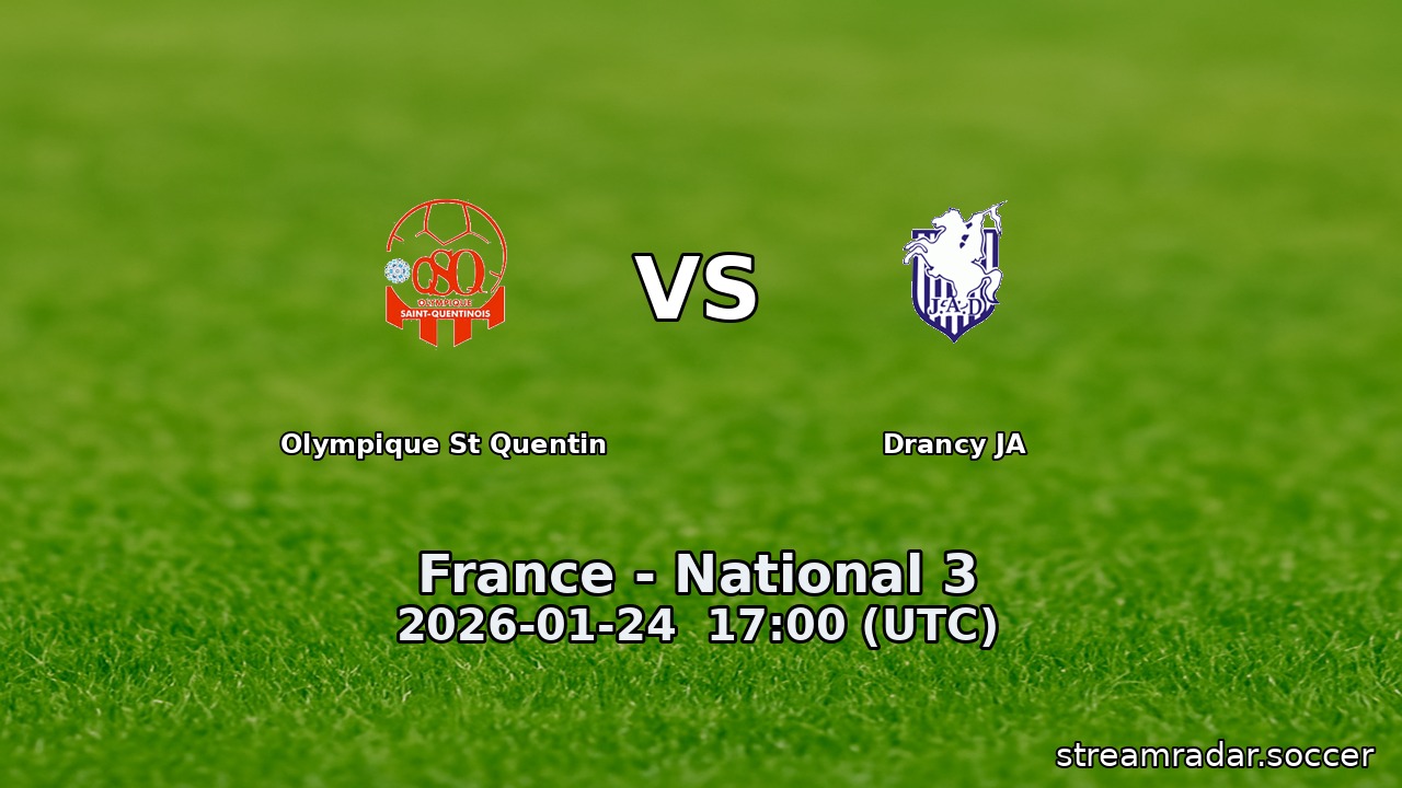 Olympique St Quentin vs Drancy JA
