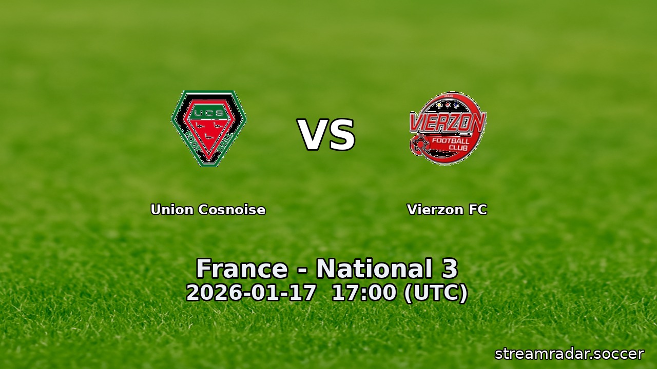 Union Cosnoise vs Vierzon FC