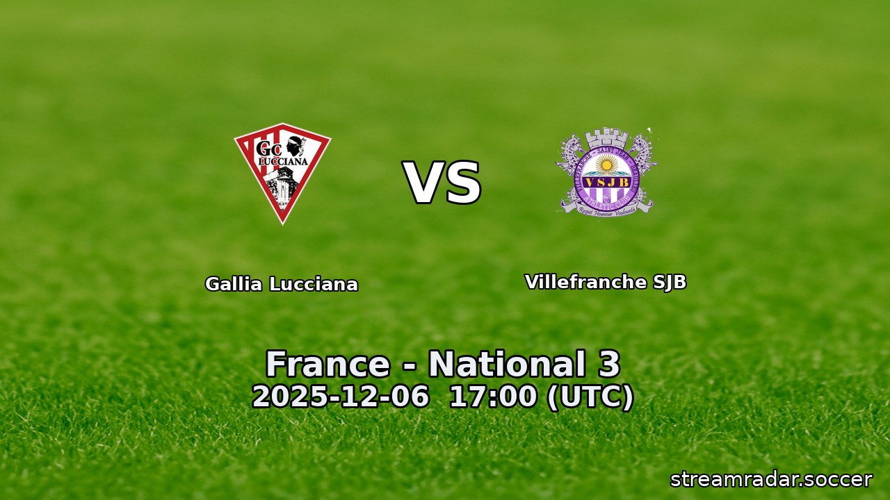 Gallia Lucciana vs Villefranche SJB
