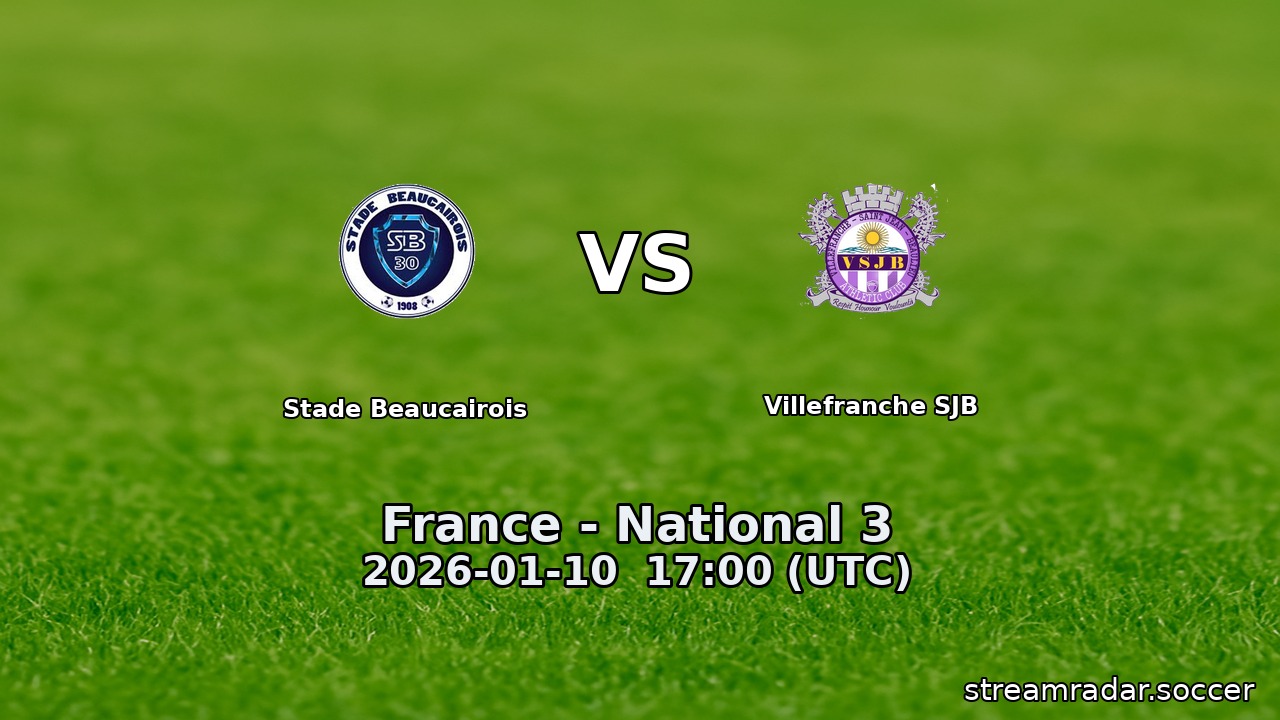 Stade Beaucairois vs Villefranche SJB