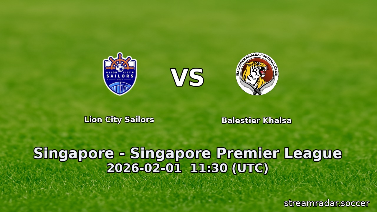 Lion City Sailors vs Balestier Khalsa