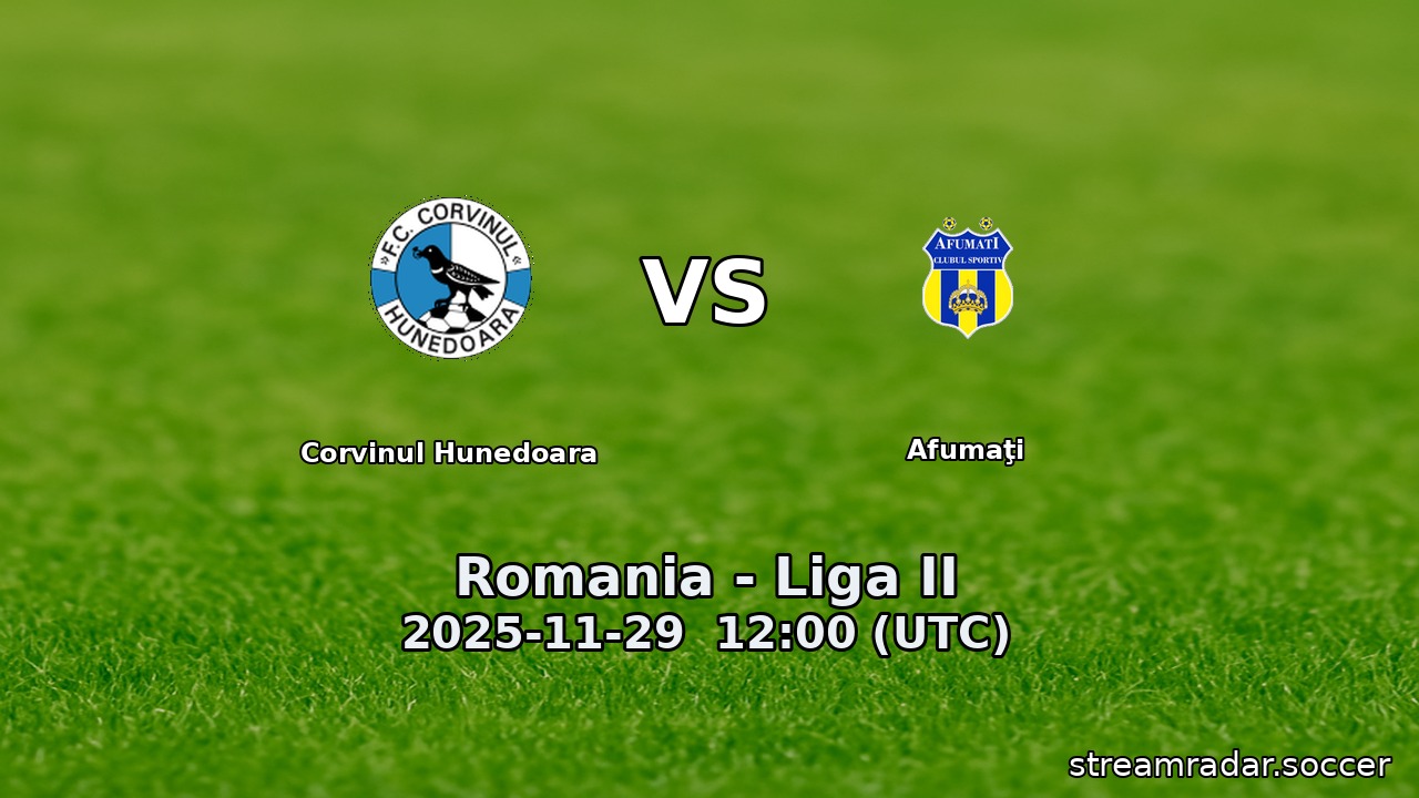 Corvinul Hunedoara vs Afumaţi
