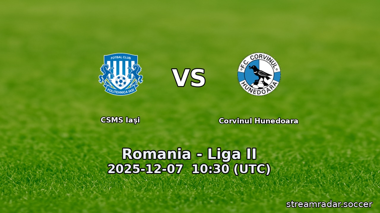 CSMS Iaşi vs Corvinul Hunedoara