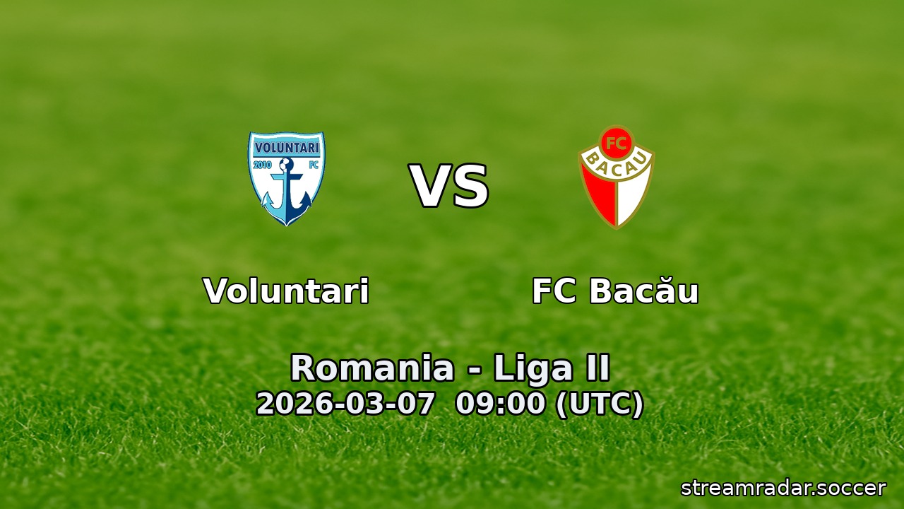 Voluntari vs FC Bacău