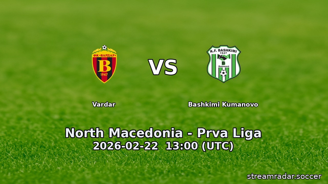 Vardar vs Bashkimi Kumanovo