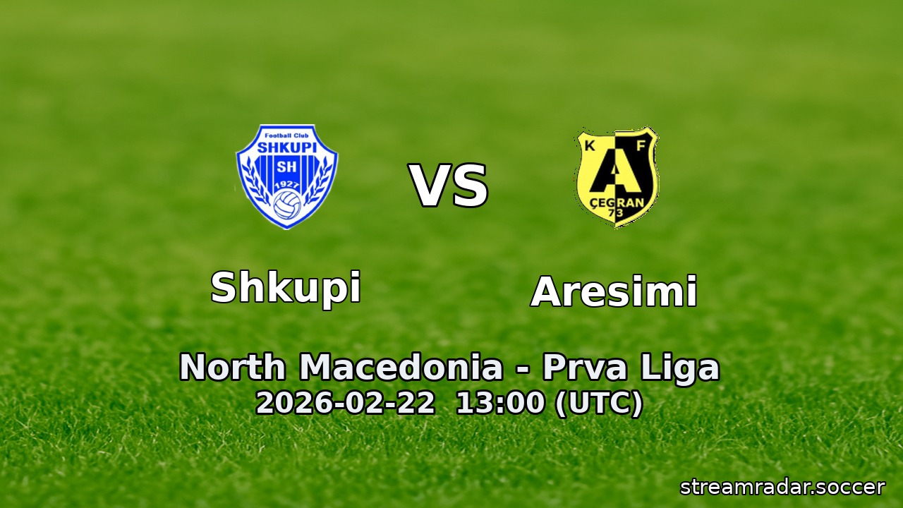Shkupi vs Aresimi
