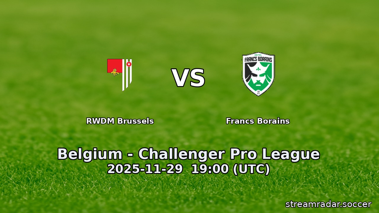 RWDM Brussels vs Francs Borains