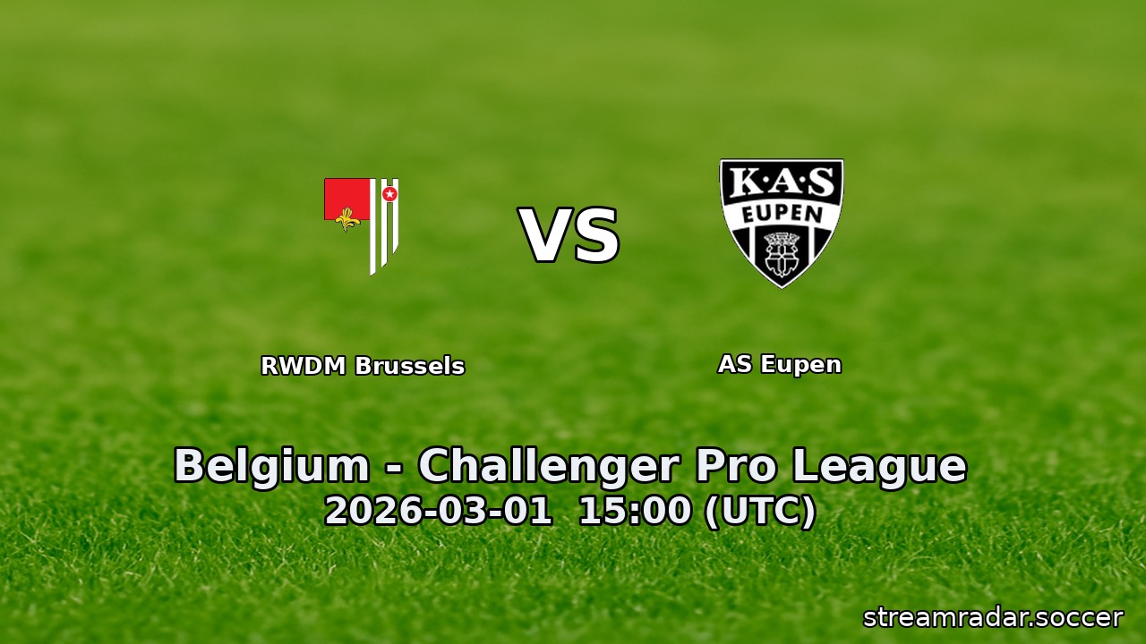 RWDM Brussels vs AS Eupen
