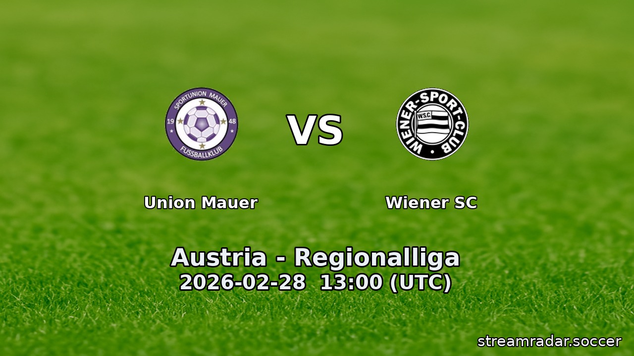 Union Mauer vs Wiener SC