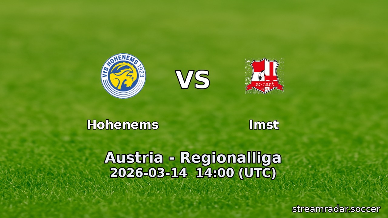 Hohenems vs Imst