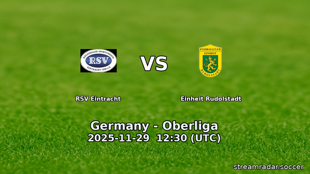RSV Eintracht vs Einheit Rudolstadt