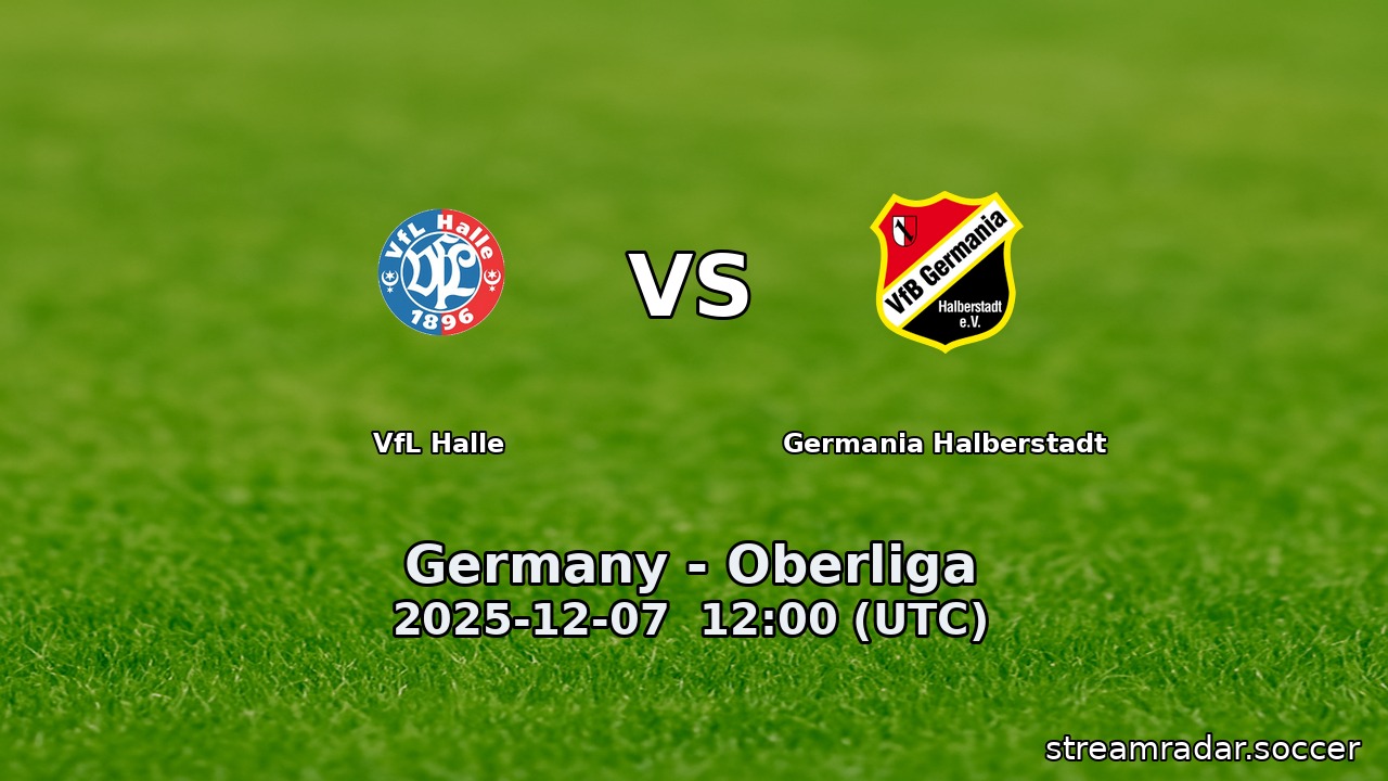 VfL Halle vs Germania Halberstadt