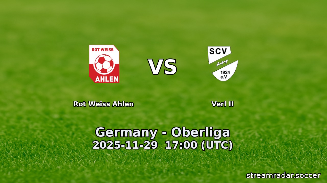 Rot Weiss Ahlen vs Verl II