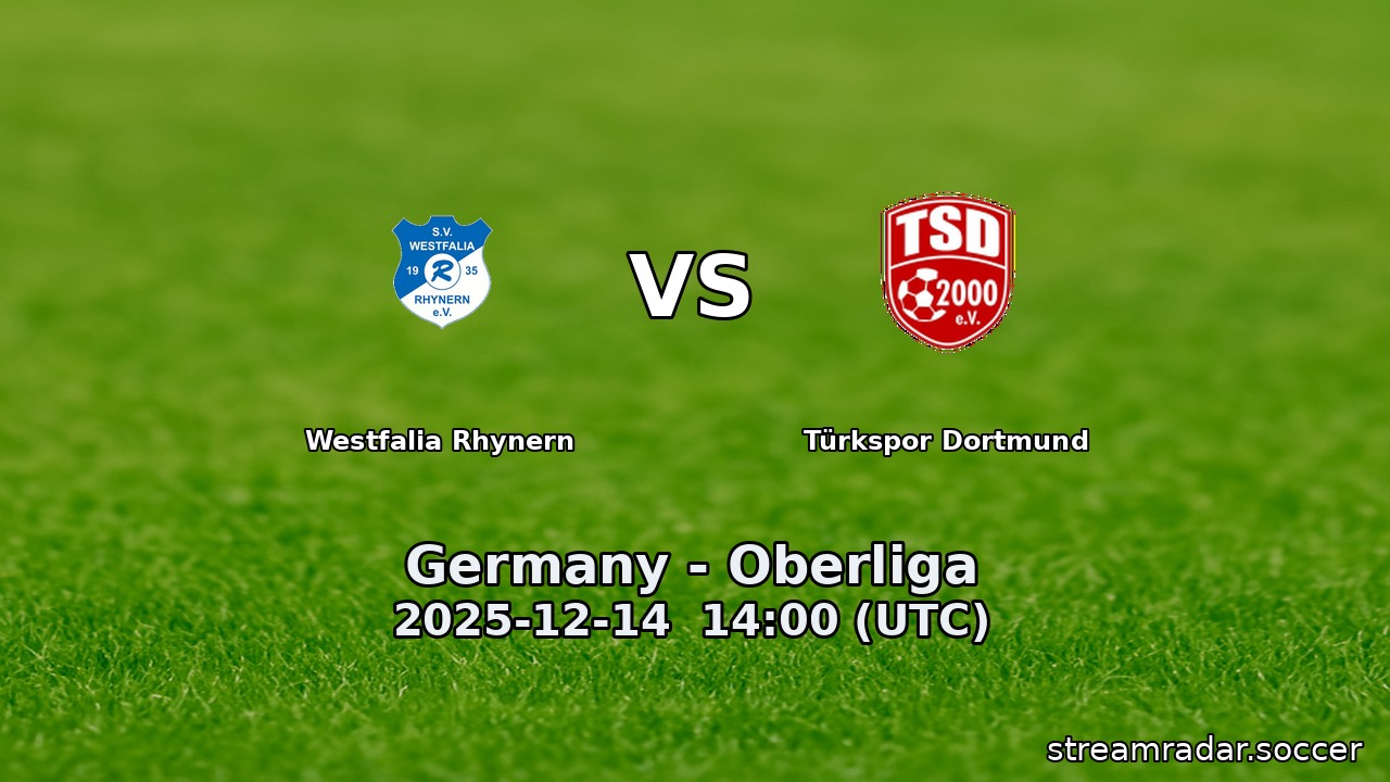 Westfalia Rhynern vs Türkspor Dortmund