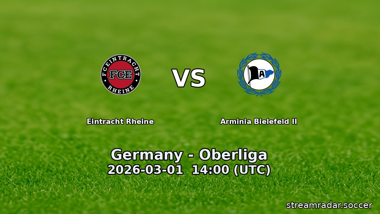 Eintracht Rheine vs Arminia Bielefeld II