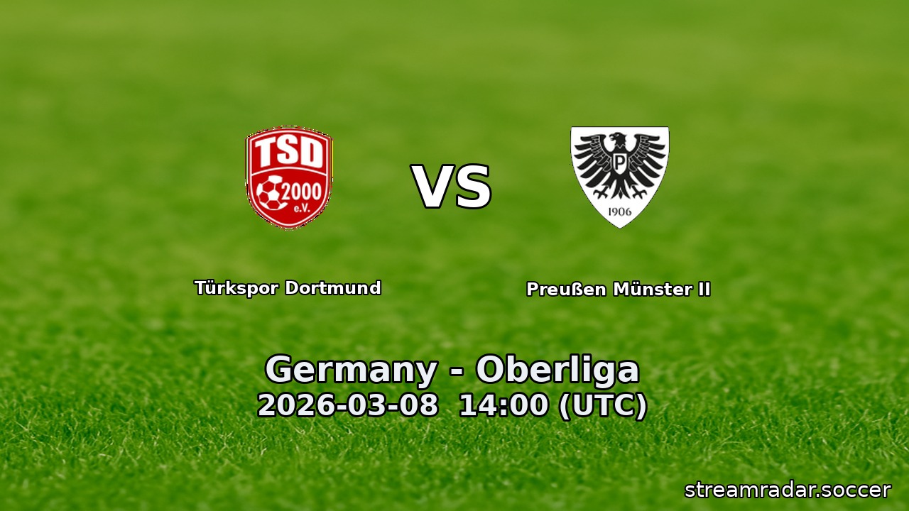 Türkspor Dortmund vs Preußen Münster II