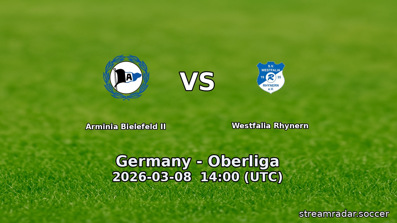 Arminia Bielefeld II vs Westfalia Rhynern