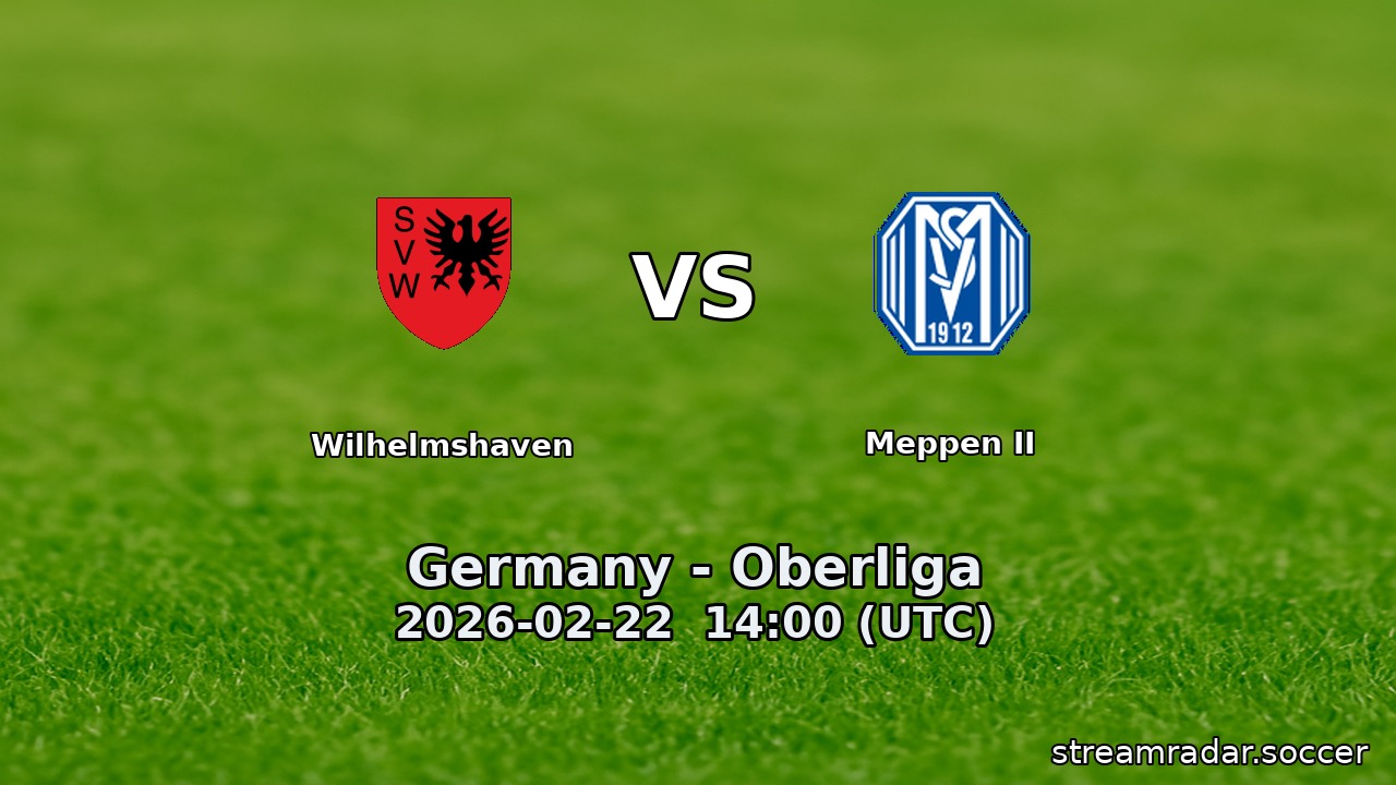 Wilhelmshaven vs Meppen II
