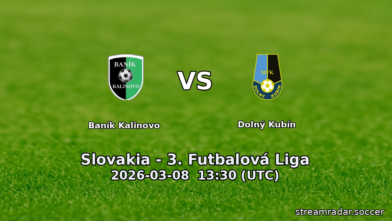 Baník Kalinovo vs Dolný Kubín