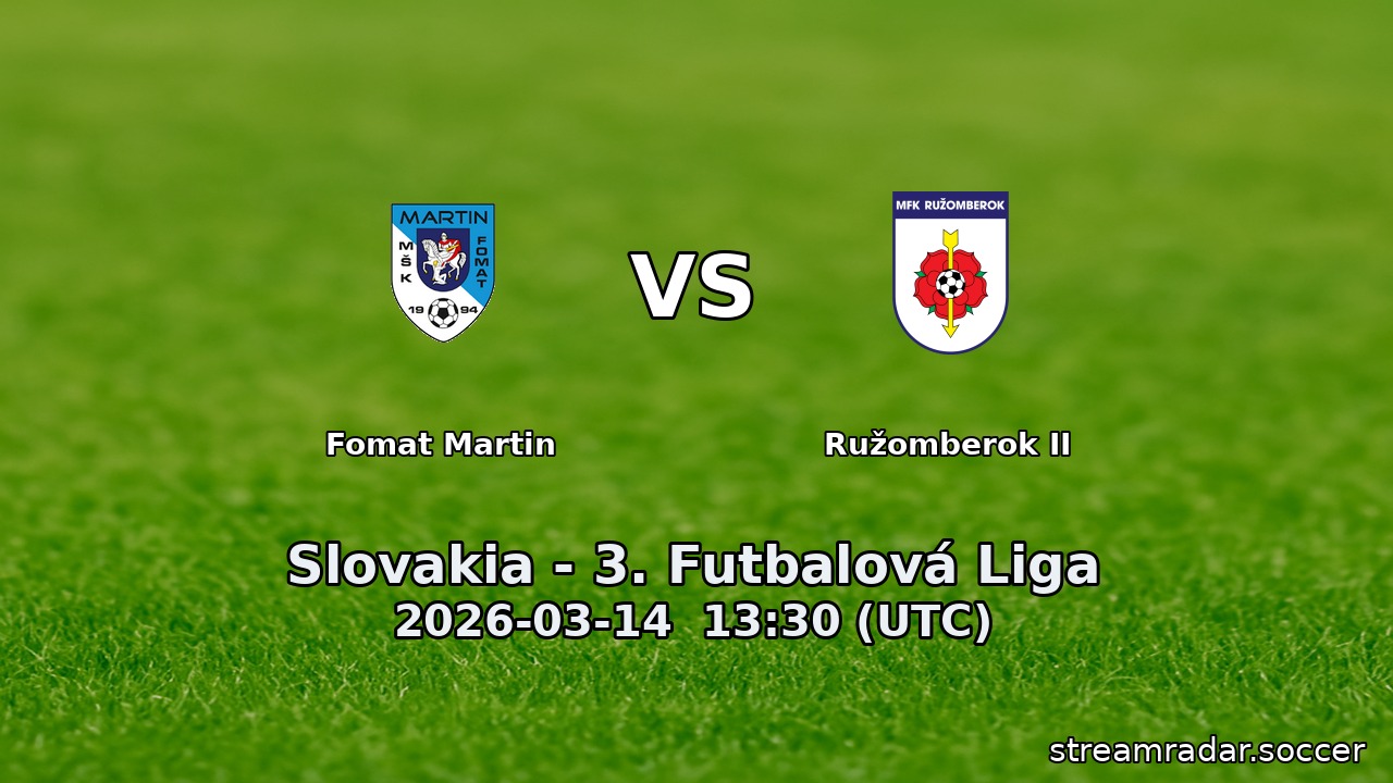 Fomat Martin vs Ružomberok II