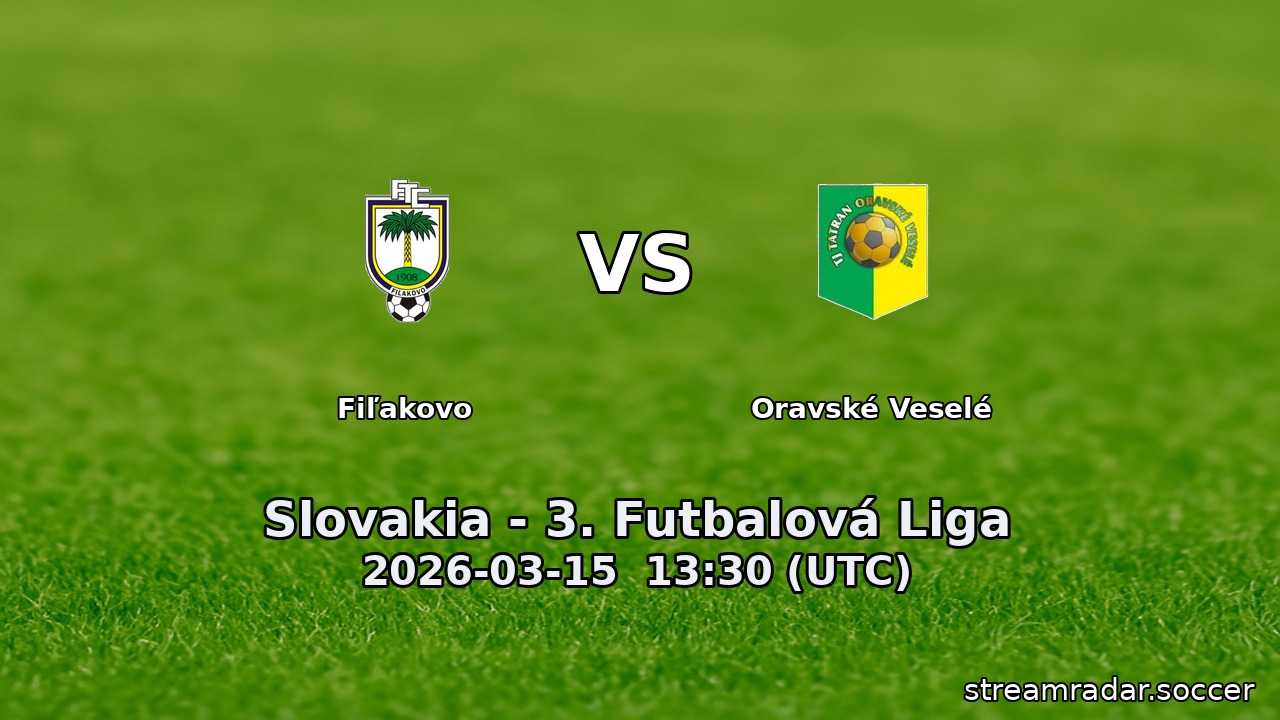 Fiľakovo vs Oravské Veselé