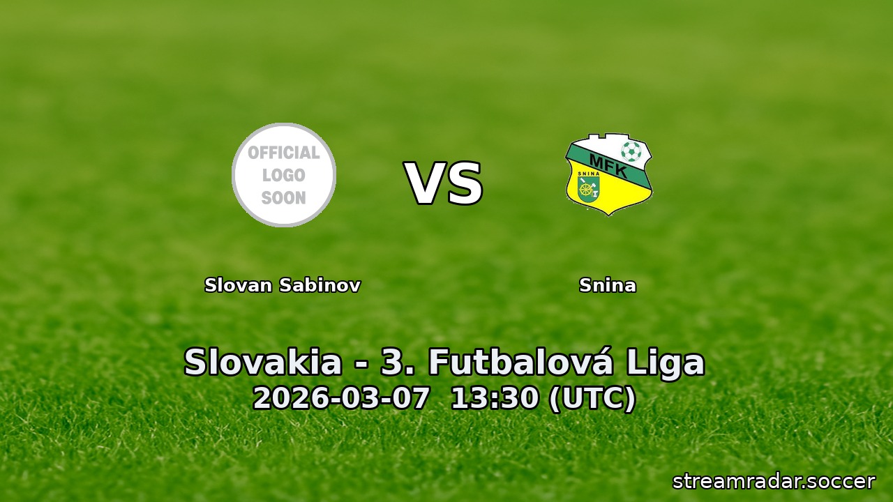 Slovan Sabinov vs Snina