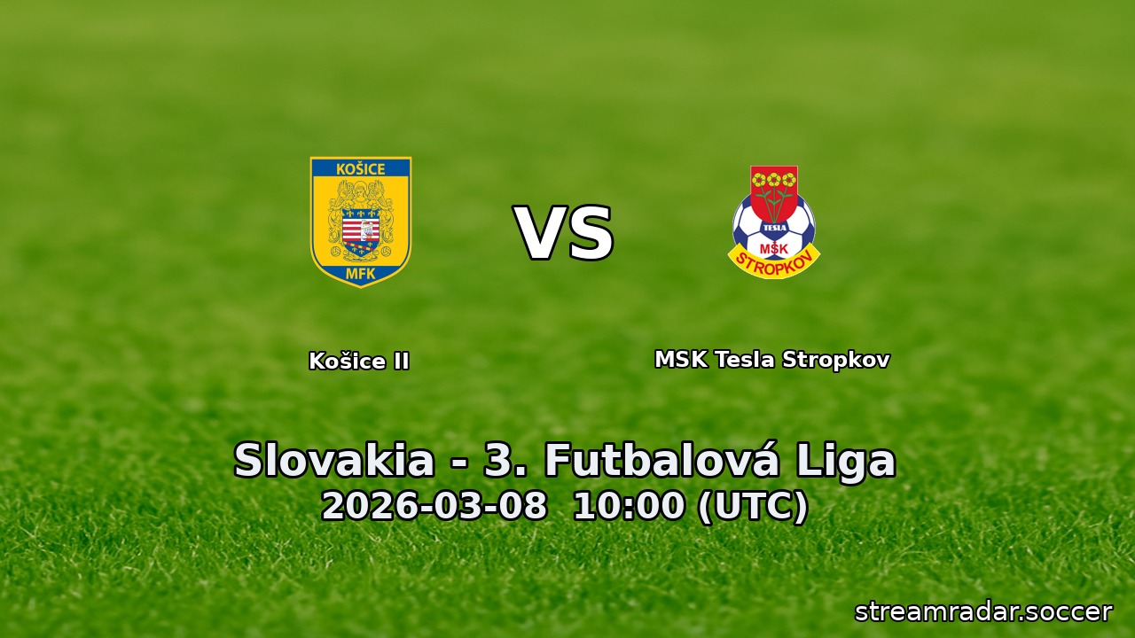 Košice II vs MSK Tesla Stropkov