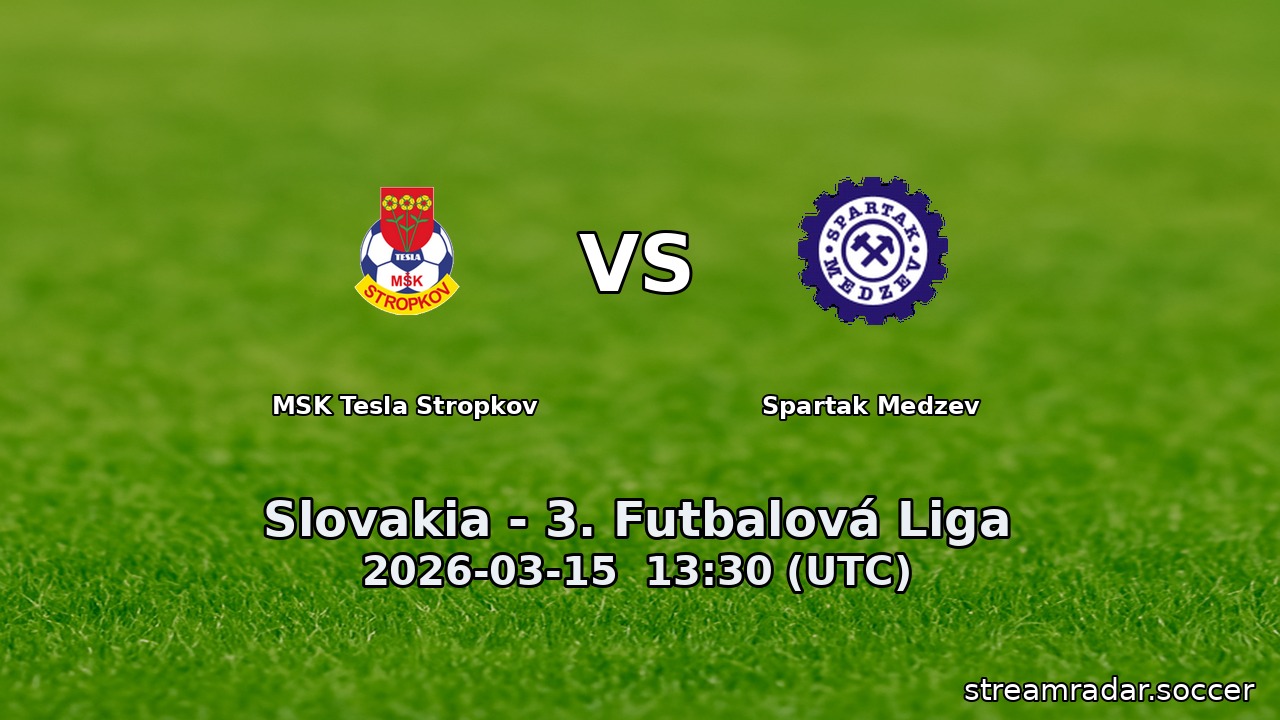 MSK Tesla Stropkov vs Spartak Medzev
