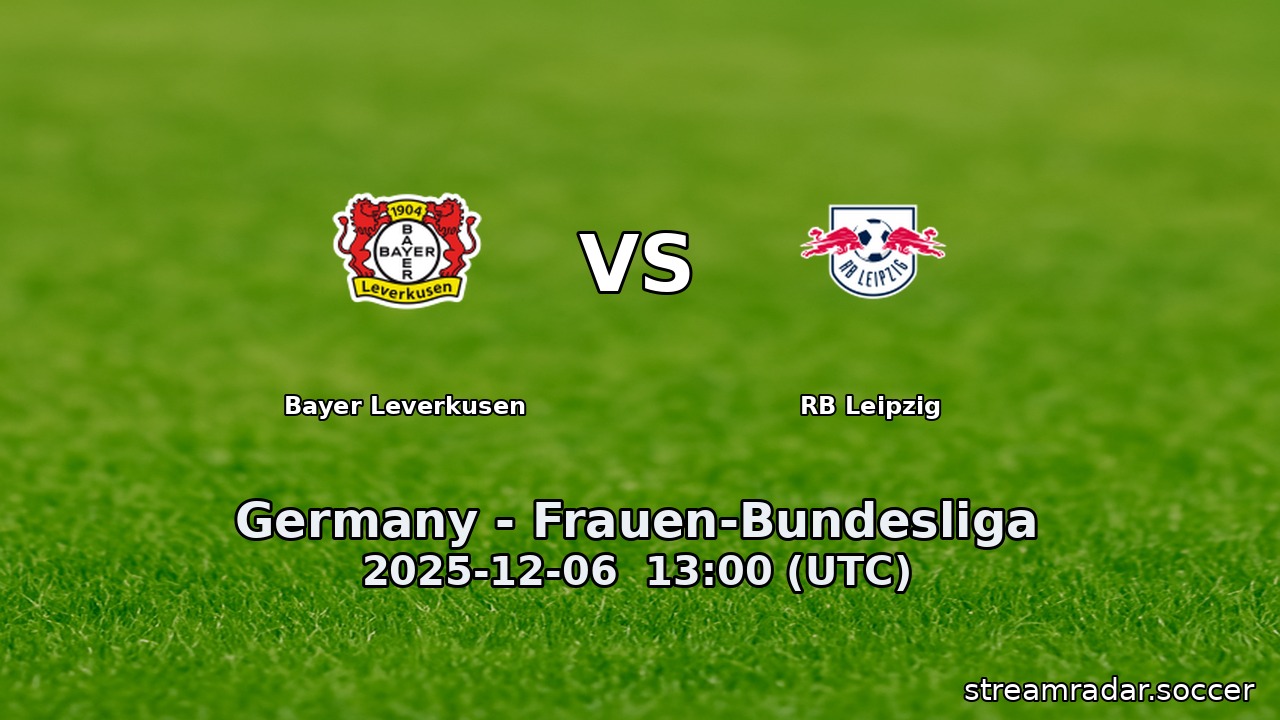 Bayer Leverkusen vs RB Leipzig
