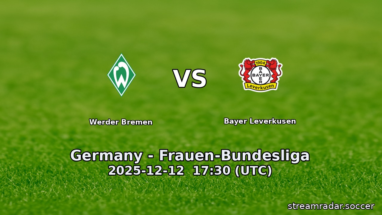 Werder Bremen vs Bayer Leverkusen