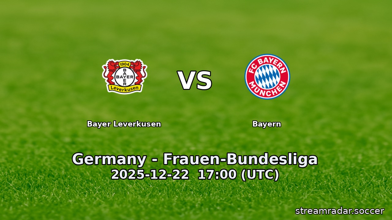 Bayer Leverkusen vs Bayern