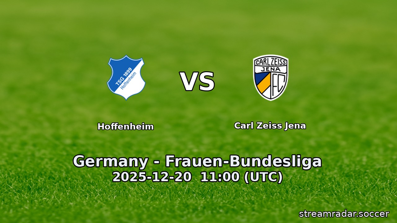 Hoffenheim vs Carl Zeiss Jena