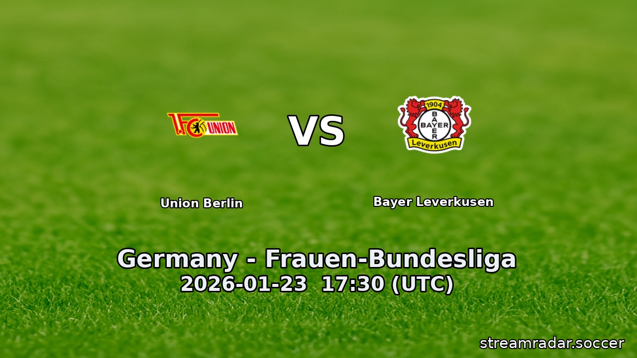 Union Berlin vs Bayer Leverkusen
