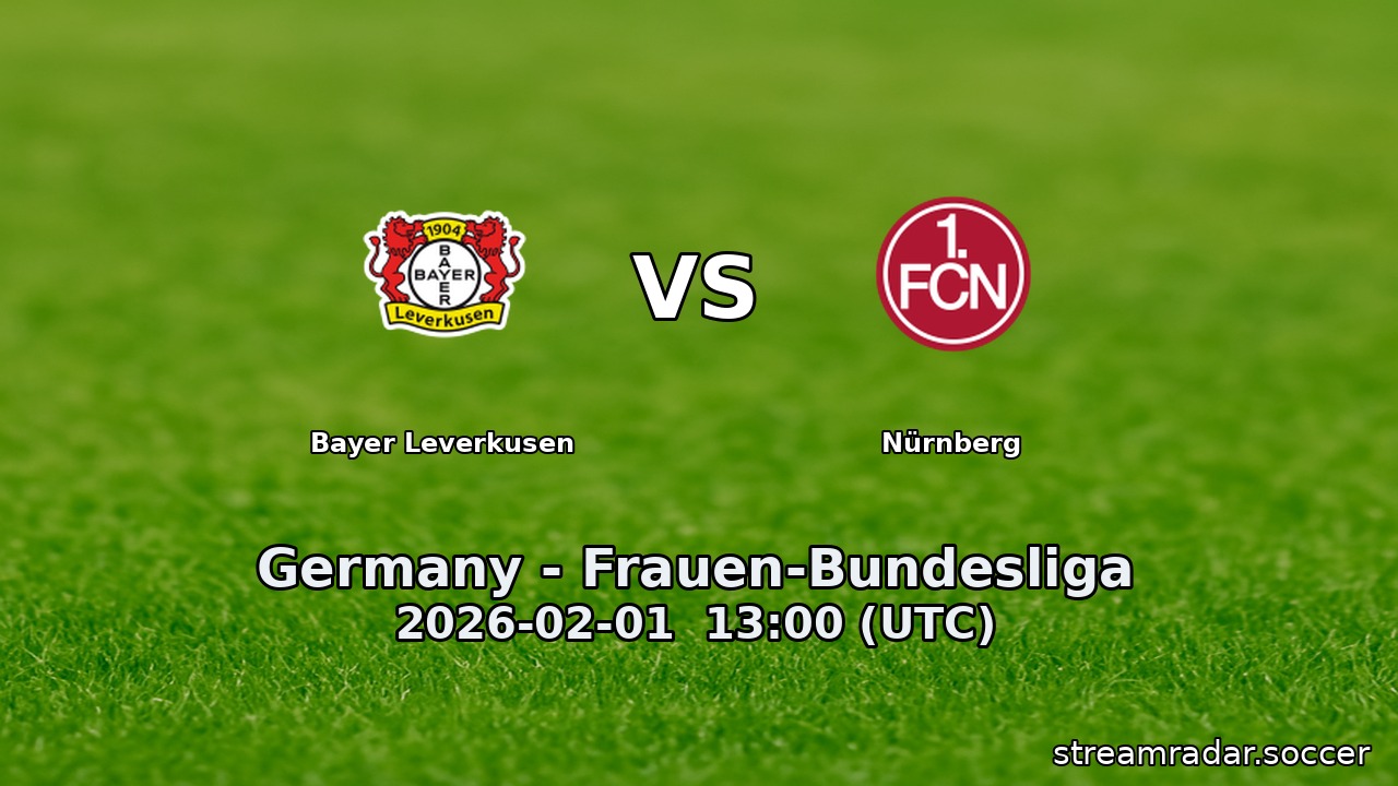 Bayer Leverkusen vs Nürnberg