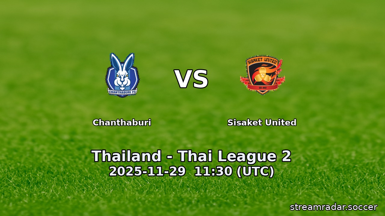 Chanthaburi vs Sisaket United
