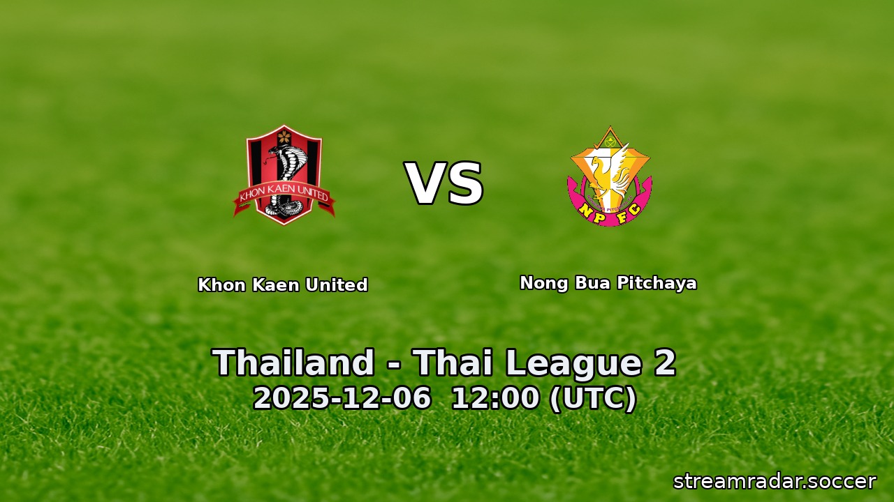 Khon Kaen United vs Nong Bua Pitchaya