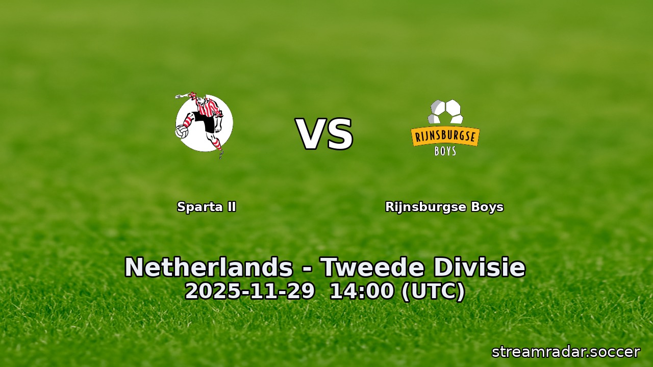 Sparta II vs Rijnsburgse Boys