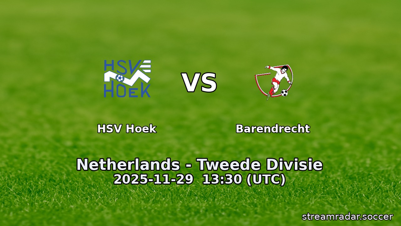 HSV Hoek vs Barendrecht