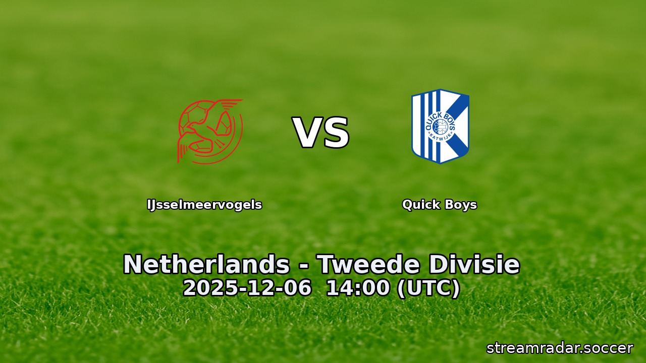 IJsselmeervogels vs Quick Boys