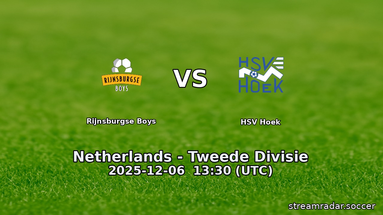 Rijnsburgse Boys vs HSV Hoek
