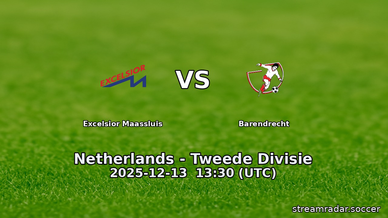 Excelsior Maassluis vs Barendrecht