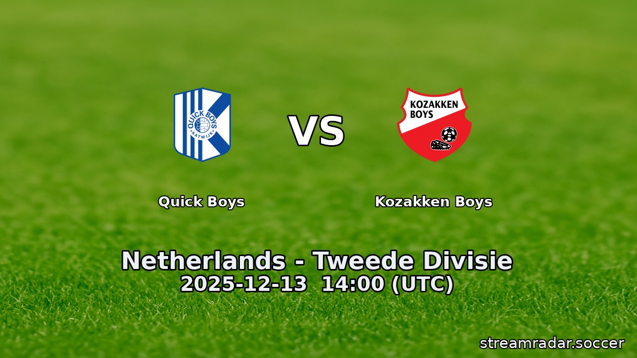 Quick Boys vs Kozakken Boys