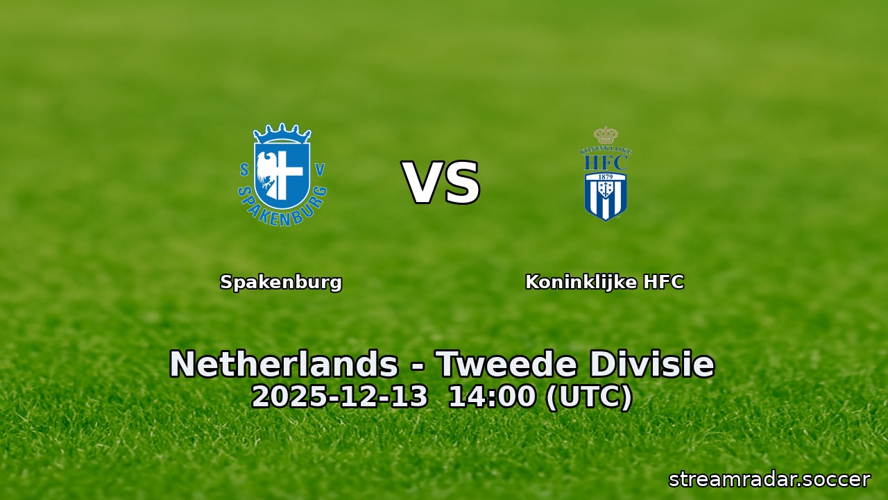 Spakenburg vs Koninklijke HFC