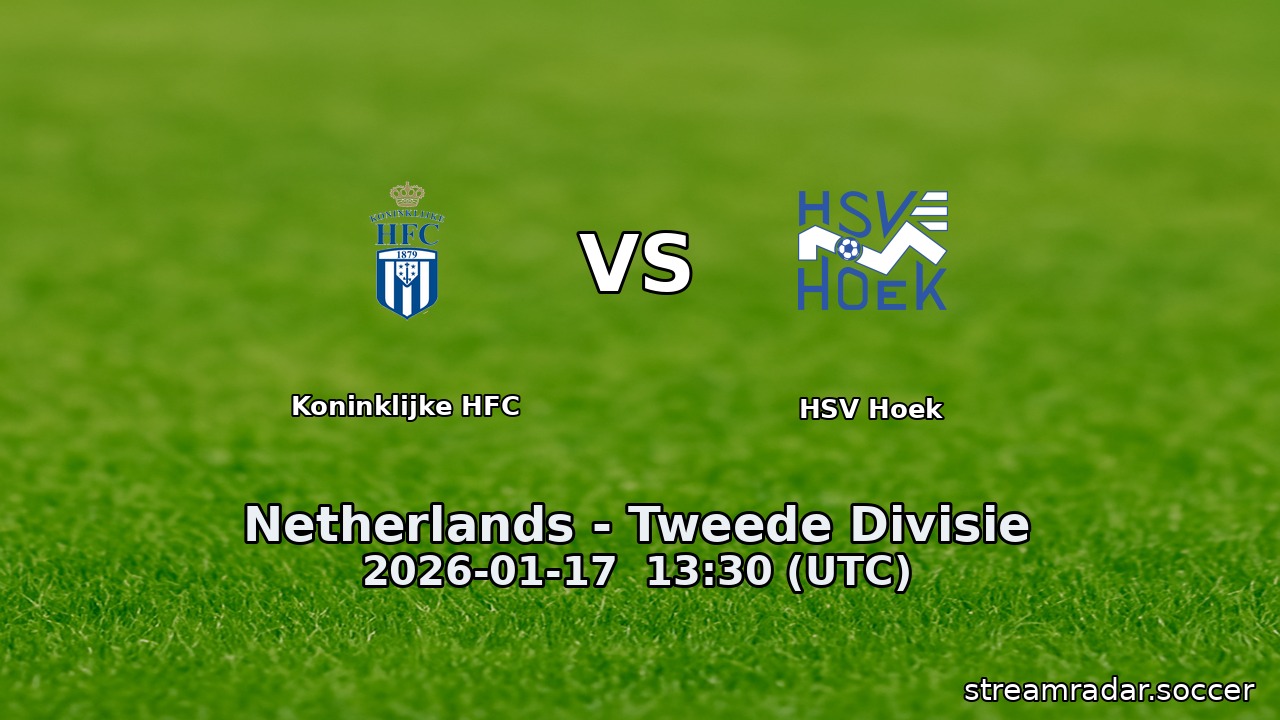 Koninklijke HFC vs HSV Hoek