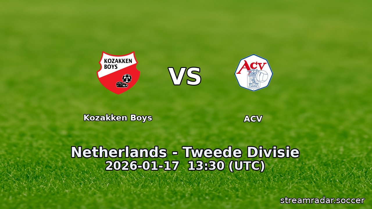 Kozakken Boys vs ACV